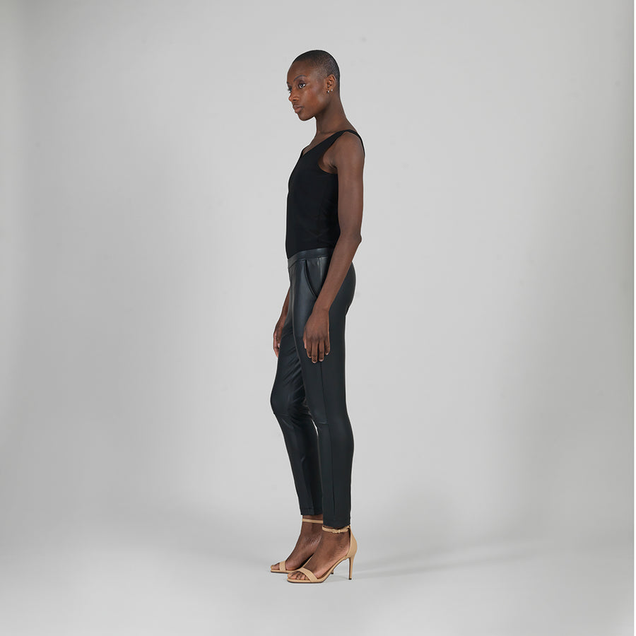 Liquid Leather™ Sheen Skinny Pocket Pant - Black