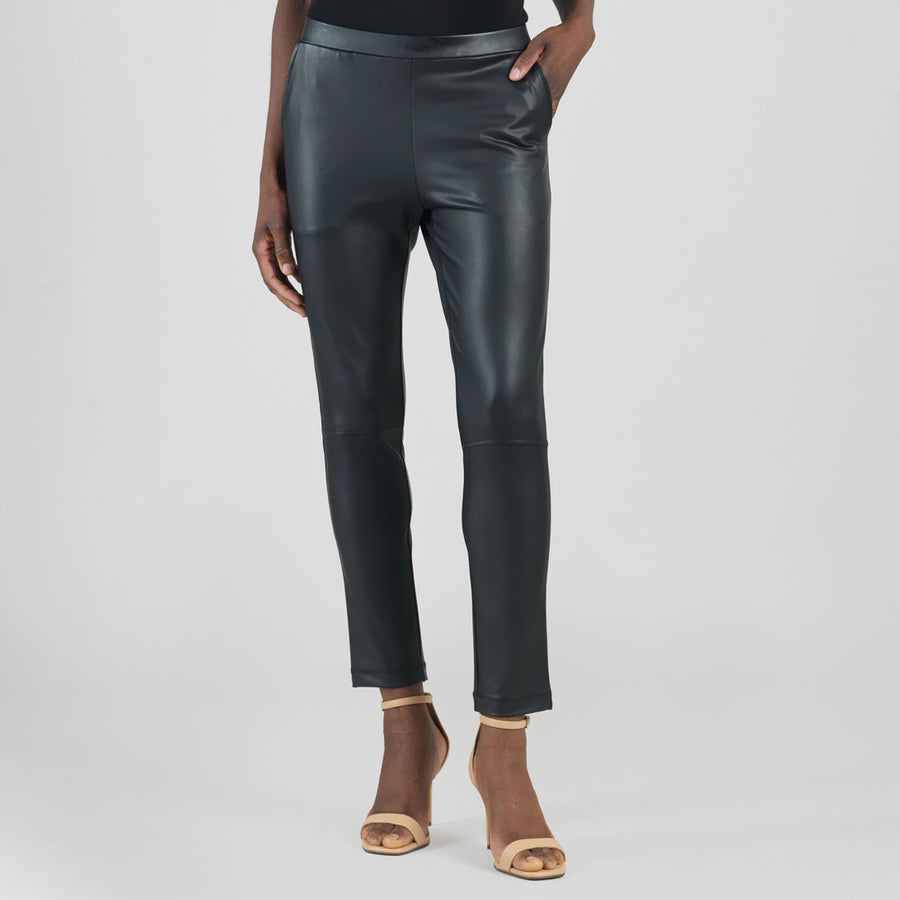Liquid Leather™ Sheen Skinny Pocket Pant - Black