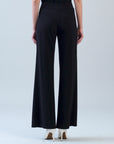 Kick Front High Slit Pant - Black