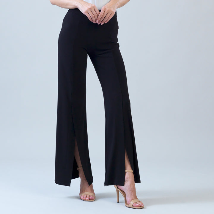 Kick Front High Slit Pant - Black – Clara Sunwoo