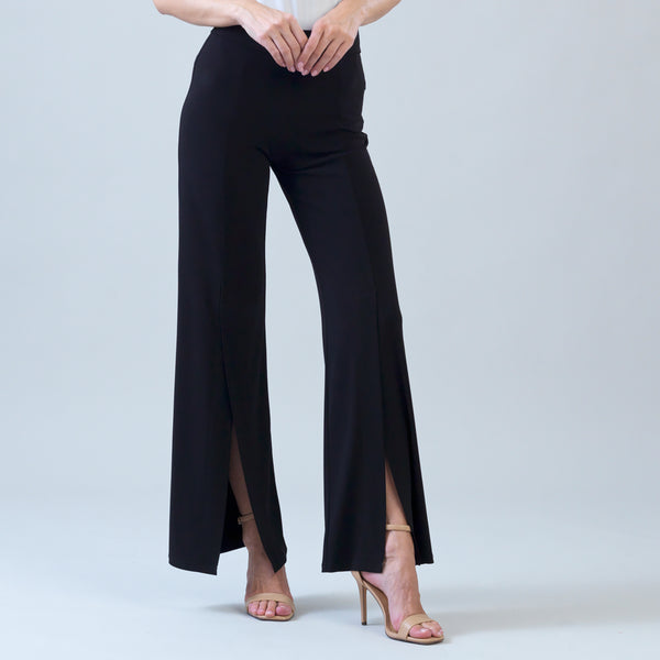 Kick Front High Slit Pant - Black – Clara Sunwoo
