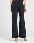 Kick Front High Slit Pant - Black