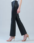 Liquid Leather - Sheen Boot Cut Pant - Black