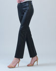 Liquid Leather - Sheen Boot Cut Pant - Black