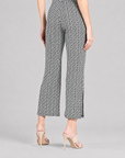Butter Knit - Side Slit Ankle Pant - Greek Key - Final Sale