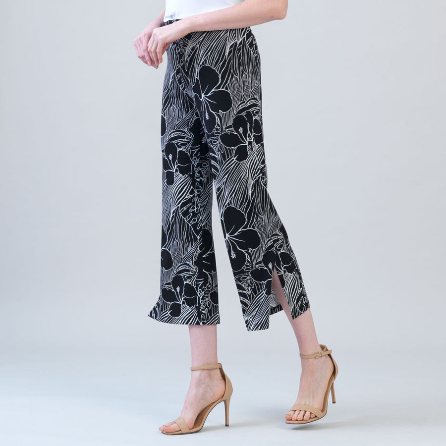 Crepe Knit - Side Slit Ankle Pant - Orchid Sketch – Clara Sunwoo