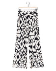 Crinkle Pleat Knit - Front Slit Ankle Petal Pant - Aztec - Limited Size - XL
