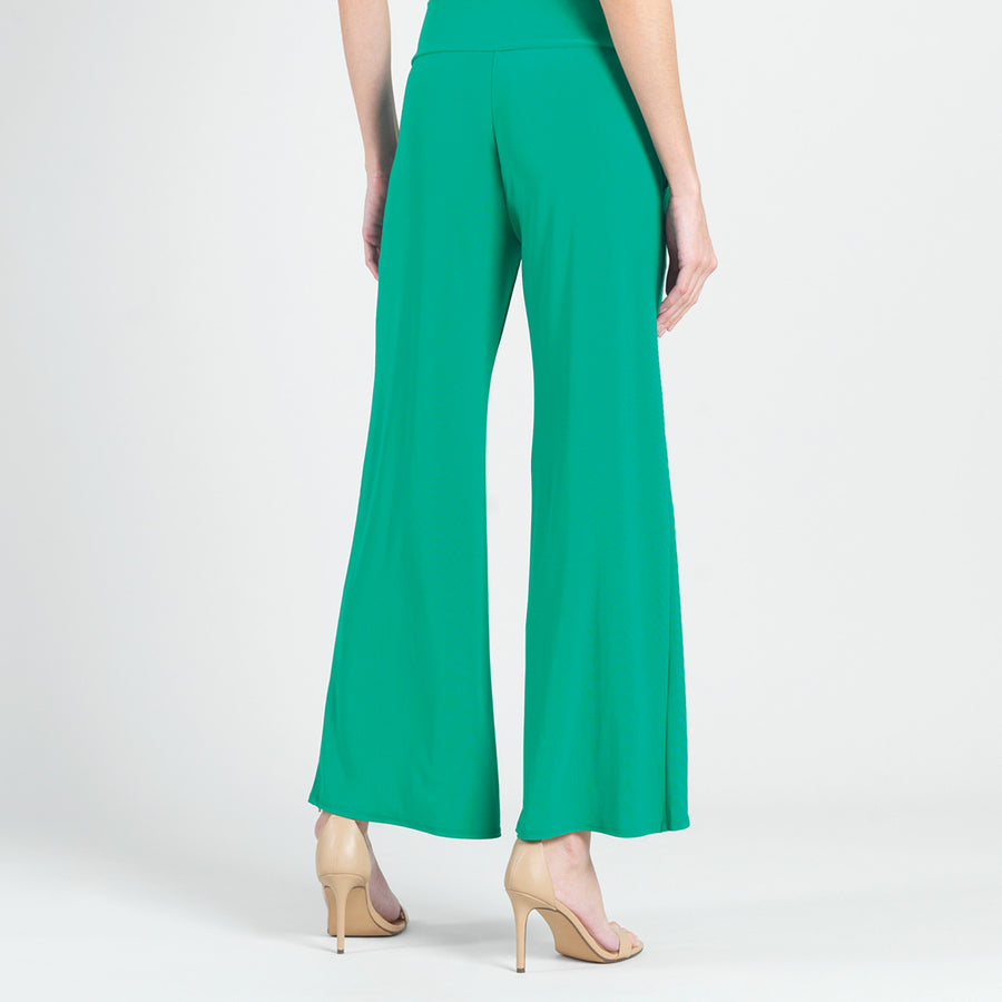 Front Slit Ankle Petal Pant - Emerald