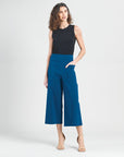 Techno Knit - Front Pocket Gaucho Pant - French Blue - Final Sale!