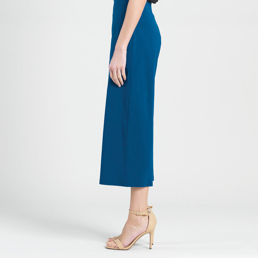 Techno Knit - Front Pocket Gaucho Pant - French Blue - Final Sale!
