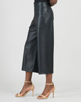 Liquid Leather™ - Sheen Front Pocket Gaucho Pant - Black