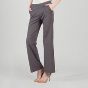 Rayon-Ponte Knit - Loose Leg Pocket Pant - Mocha