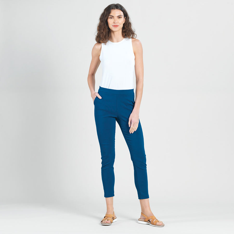 Techno Knit - Skinny Ankle Pocket Pant - French Blue - Final Sale!