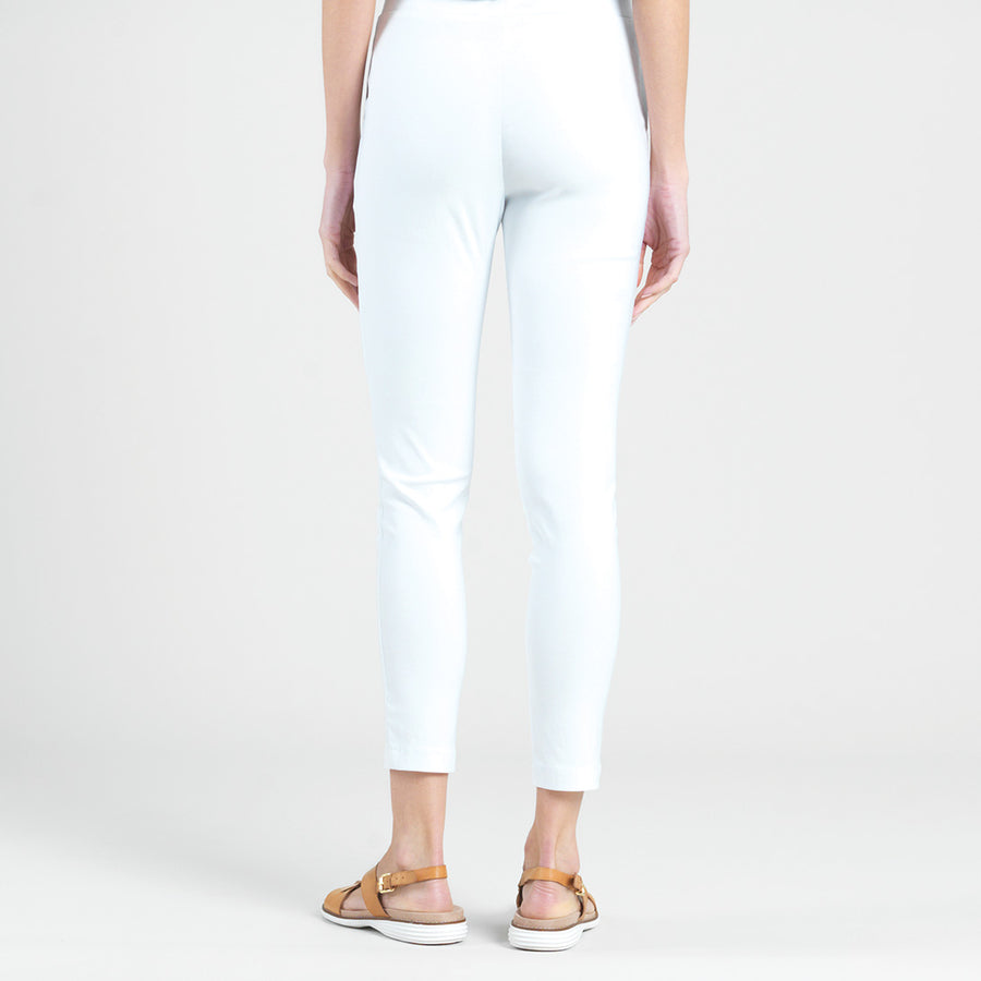 Techno Knit - Skinny Ankle Pocket Pant - White - Final Sale!