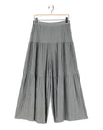 Soft Pleat Knit - Tiered Skirt-Pant - Olive