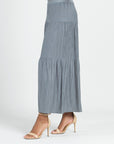Soft Pleat Knit - Tiered Skirt-Pant - Olive