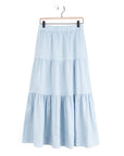 Soft Cotton - Back Pleat Henley Tank - Powder Blue