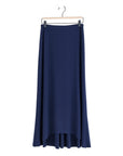 Cascade Drape Hi-Low Maxi Skirt - Navy