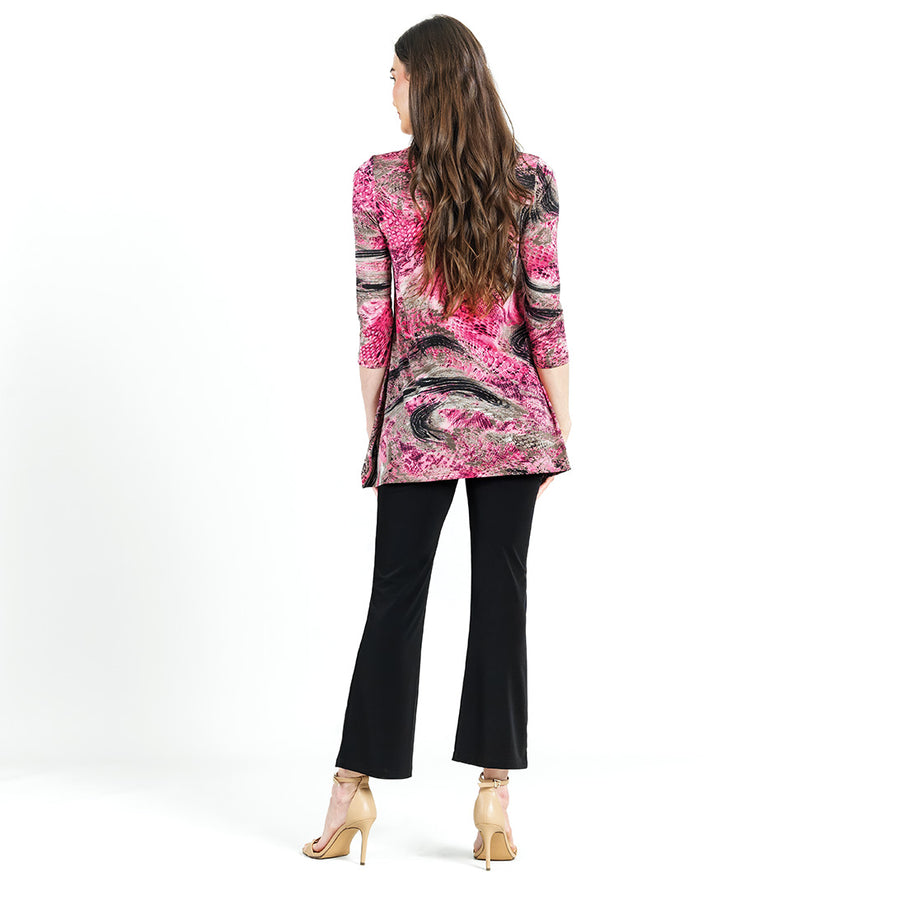 Butter Knit - Parachute Hem Tunic - Abstract Python