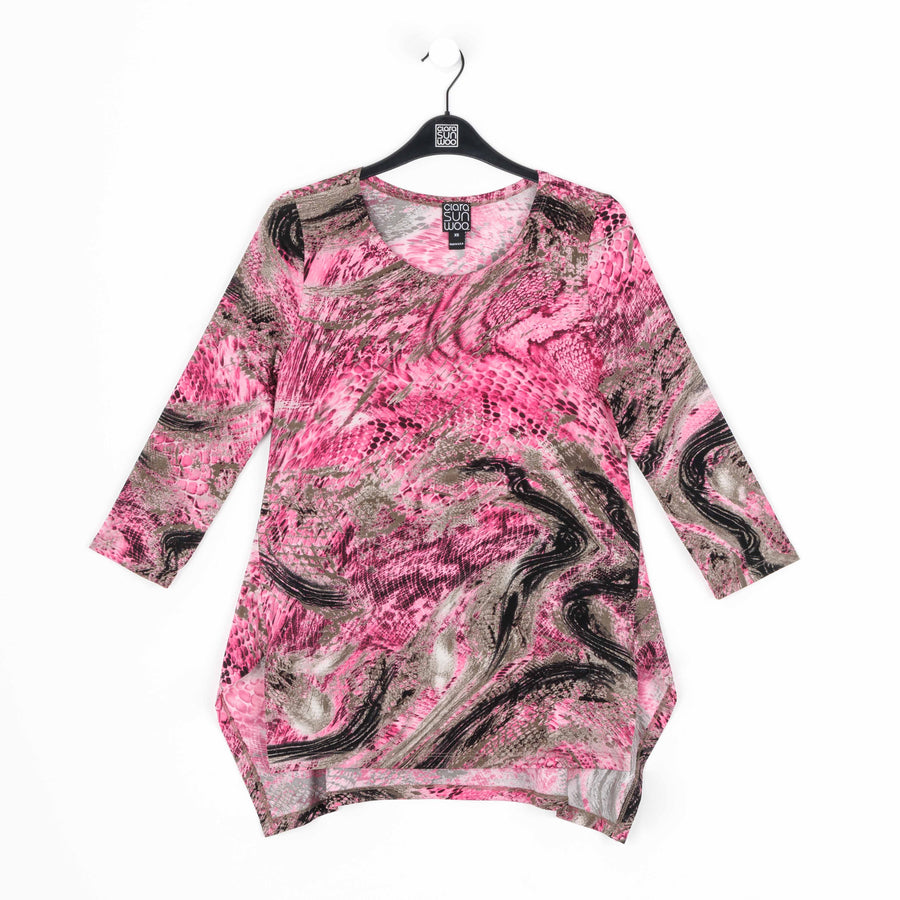 Butter Knit - Parachute Hem Tunic - Abstract Python