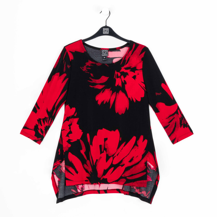 Parachute Hem Tunic - Hibiscus Petal