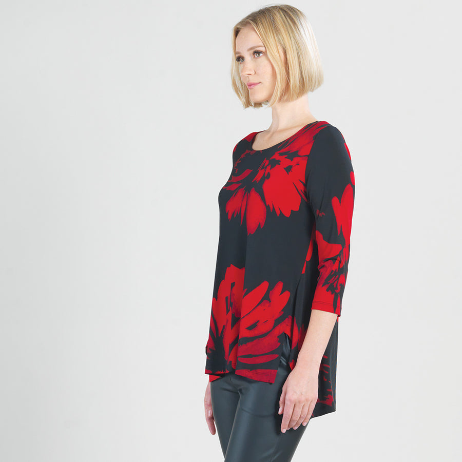 Parachute Hem Tunic - Hibiscus Petal