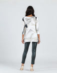 Parachute Hem Tunic - Ivory Watercolor - Final Sale