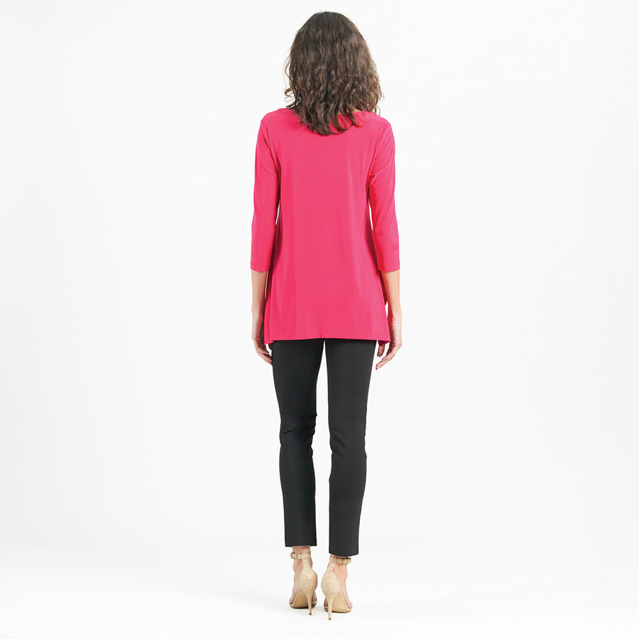 Parachute Hem Tunic - Hot Pink