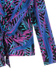 Center Front Tie Top - Track Stripe