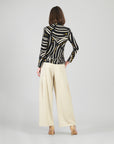 Center Front Tie Top - Dots & Stripes