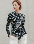 Center Front Tie Top - Dots & Stripes
