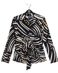 Center Front Tie Top - Dots & Stripes