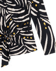 Center Front Tie Top - Dots & Stripes