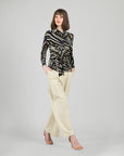 Center Front Tie Top - Dots & Stripes
