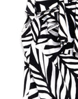 Ribbon One Shoulder Ruffle Neckline Top - Leaf Stripe - Final Sale!