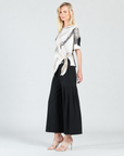 Side Tie Wrap Top - Ivory Watercolor - Final Sale