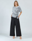 Side Tie Wrap Top - Houndstooth Grid - Final Sale