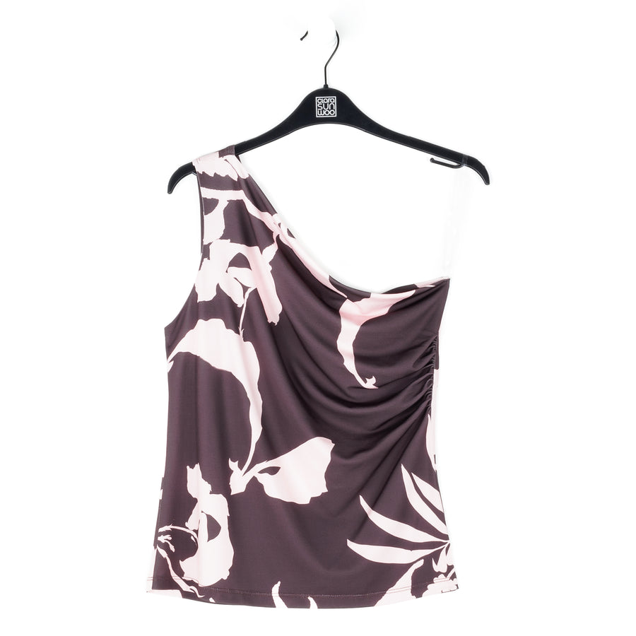 One Shoulder Top - Floral Stem