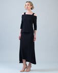 Signature Cold Shoulder Top - Black