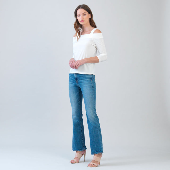 Signature Cold Shoulder Top - Ivory – Clara Sunwoo