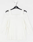 Signature Cold Shoulder Top - Ivory