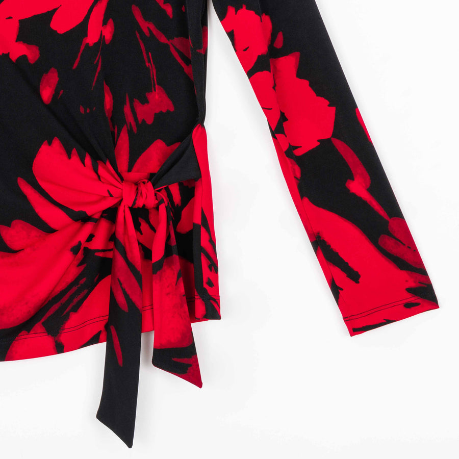 Side Tie Waist Tunic - Hibiscus Petal