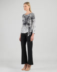 Side Tie Waist Top - Web Lines
