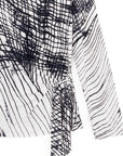 Side Tie Waist Top - Web Lines