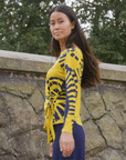 Side Tie Waist Top  - Track Line - Final Sale