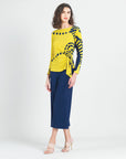 Side Tie Waist Top  - Track Line - Final Sale