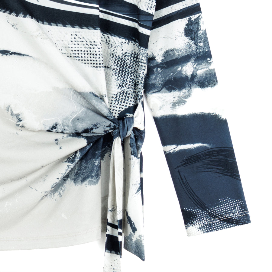 Side Tie Waist Top - Misty Petals - Final Sale!