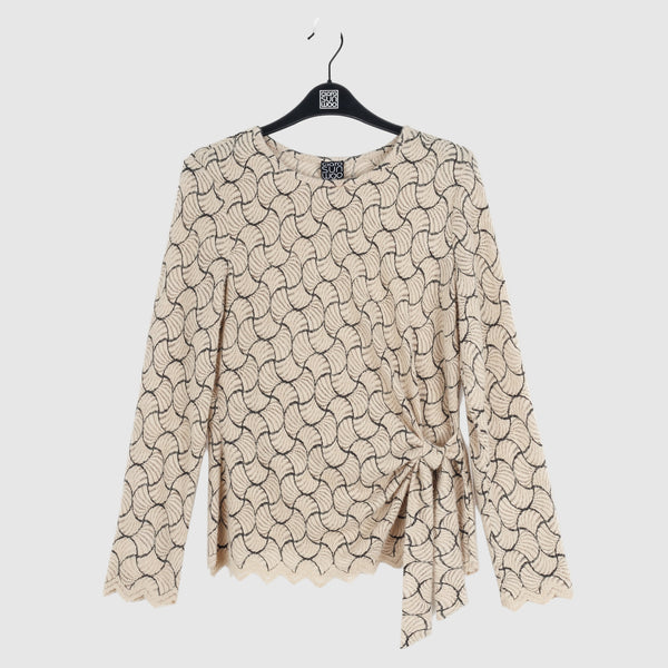 Crochet Knit - Side Tie Waist Sweater Top - Final Sale – Clara Sunwoo
