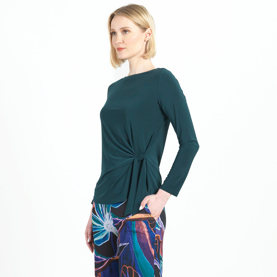 Side Tie Waist Top - Hunter Green - Final Sale!