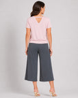 Modal Cotton - V-Back Cut-Out Top - Mauve - Final Sale